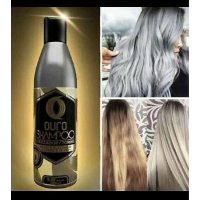 Ouro Shampoo Matizador Rubio y Platinado Toning Blonde & Silver Hair 8.45oz