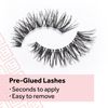 Set of 2 Eylure Press On Pre-Glued False Eyelashes, Wispy Light , 117