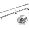 Linear Shower Drain 60" Brushed 304 Stainless Steel with Drain Grate