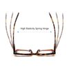 MMOWW Reading Glasses 3 Pack Large Square Frame with Spring Hinges Women Men - Anti Blue Light Computer Reader +3.5