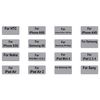 10 x 20mm Black & Silver Accessory Stickers, for HTC, 500