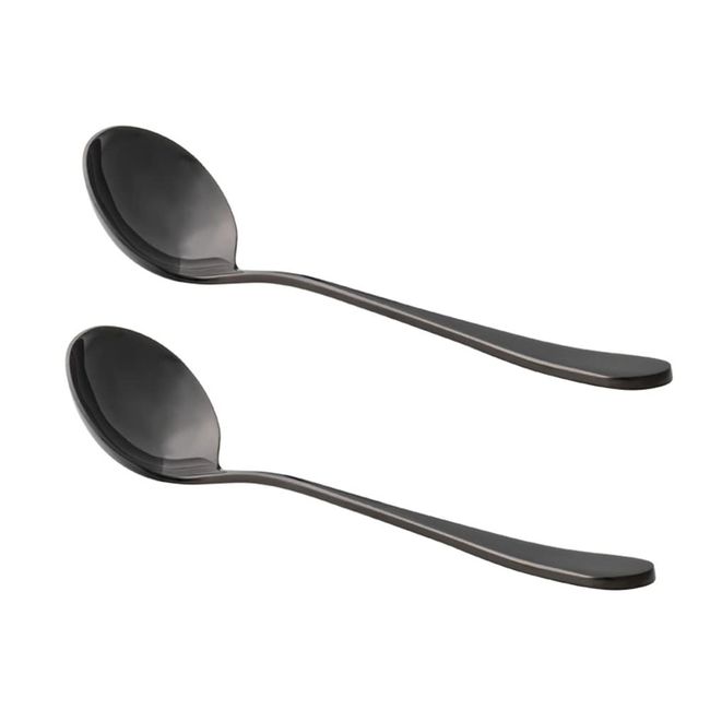 Watchget Coffee Cupping Spoons 304 Stainless Steel Coffee Spoons Coffee Spoons for Coffee Shop Home Use Cocoa Flour Easy Take Cupping Spoons 2 Pack