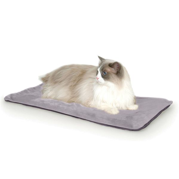 K&H Pet Products Thermo-Kitty Mat Heated Cat Bed Gray 12.5 X 25 Inches New style