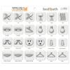 Visual Light Switch Sticker Labels - Bedroom & Bathroom Theme, Clear, 3D Design, 24PCS