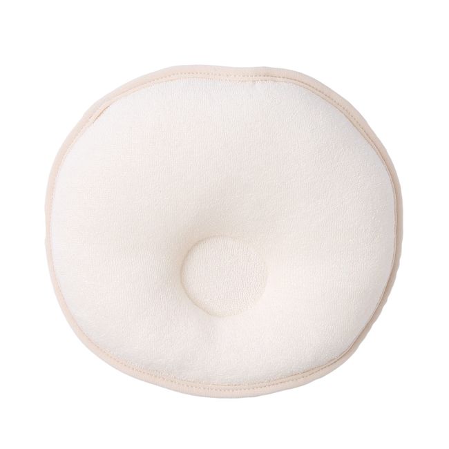 Nishikawa LH51200020 Baby Pillow, Donut Pillow, For Newborns to 3 Months, Made in Japan, Organic Cotton, For Babies, Doctor's Recommended, Anti-stuffing, Ivory