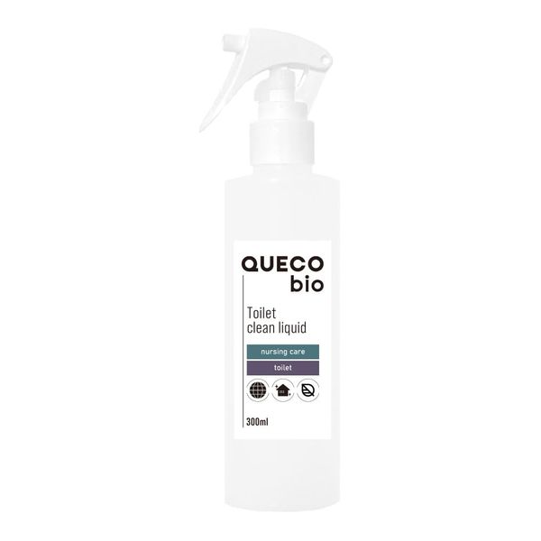 QUECO BIO Bio Toilet Clean, Liquid, 10.1 fl oz (300 ml), Toilet Cleaning, Toilet Wash, Toilet, Washroom, Floor, Wall, Drainpipe, Simple Toilet, Nursing Care Toilet, Disaster Toilet