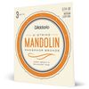 D'Addario Mandolin Strings, Phosphor Bronze, EJ74-3D, Medium Gauge 11-40, 8-String Set, Pack of 3