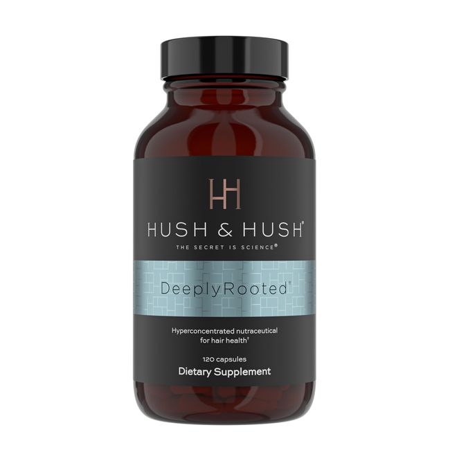 Hush & Hush DeeplyRooted Hair Supplement for Stronger, Healthier Hair - Collagen Hair Growth Pills for Men & Women - Biotin for Hair Loss - Hair Care for Thinning Hair & Hair Regrowth - 120 Capsules
