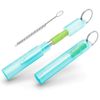 Zoku Reusable Stainless Steel Pocket Straw: Black