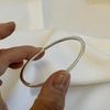 jewellerybox Sterling Silver & Clear CZ Crystal Oval Bangle
