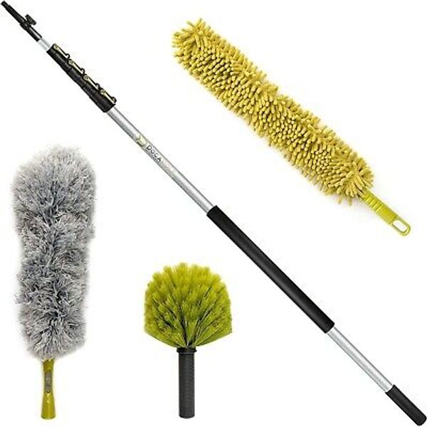 DocaPole Microfiber Duster w/ Extension Pole - 6-24 ft Up to 20ft Extendable