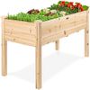 Best Choice Products 48x24x30in Raised Garden Bed, Elevated Wood Planter Box Stand for Backyard, Patio, Balcony w/Bed Liner, 200lb Capacity