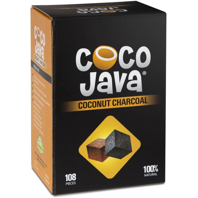 Coco Java Coconut Charcoal Natural Hookah Coal 108 Pieces / 1 KG Flats