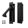 Vancoho Pocket Door Pull Handle, Stainless Steel Edge Pull, Recessed Sliding Door Pulls Finger Flush Pull Hardware (Matte Black, 1 Pack)