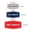 Signs ByLITA Fancy Exit Route Sign (Lt Gray) - Medium