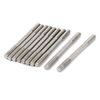Sourcingmap M8 x 100mm Tight Adjustable Push Rod Double End Thread Stud Silver Tone 10pcs