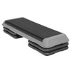 2PCS 43'' Exercise Aerobic Step Platform Adjustable Fitness Stepper 4 Riser Grey