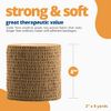 MEDca Self Adherent Cohesive Wrap Bandages 2 Inches X 5 Yards 12 Count with Strong Elastic First Aid Tape for Sprain Swelling and Soreness on Wrist and Ankle (Skin Color)
