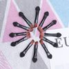 Frcolor Sponge Tip Eyebrow Brush Eyeshadow Tip Dual Purpose Disposable Eye Shadow Brush Double Makeup Brush, 20 Pack, Black
