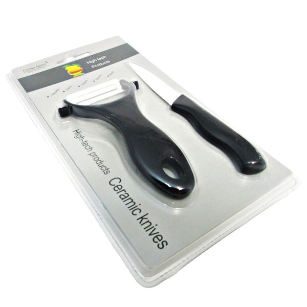 Ceramic Knife and Ceramic Vegetable Peeler Set - Black - New in Packaging!