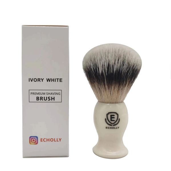 Mens Shaving Brush-Echolly Shaving Brushes for Men-Vegan Fast Lather Shave Brush for Wet Shave-Luxury Beard Brush-Perfect Valentines Gifts for Men