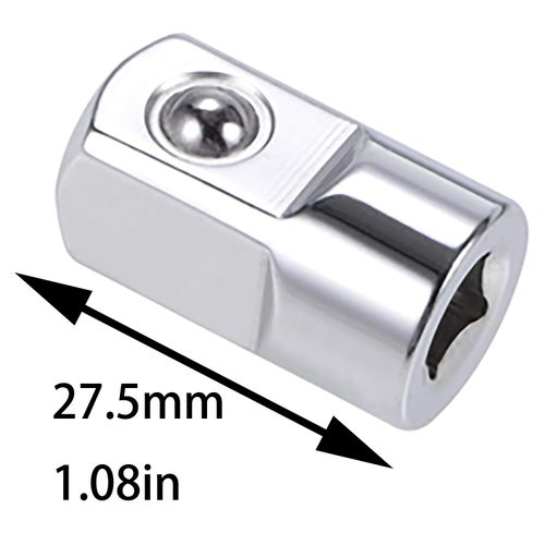 Bxian 2PCS Silver 1/4 Inch Drive Tool x 1/2 Inch Drive Socket Chrome Vanadium Steel Socket Drive Adaptor Female to Male Impact Wrench Socket Adapter