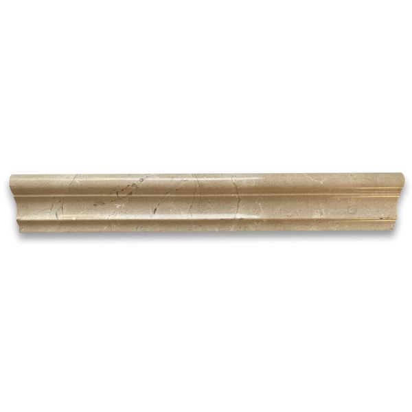 M13P Crema Marfil Marble 2x12 Chair Rail Trim Molding Polished