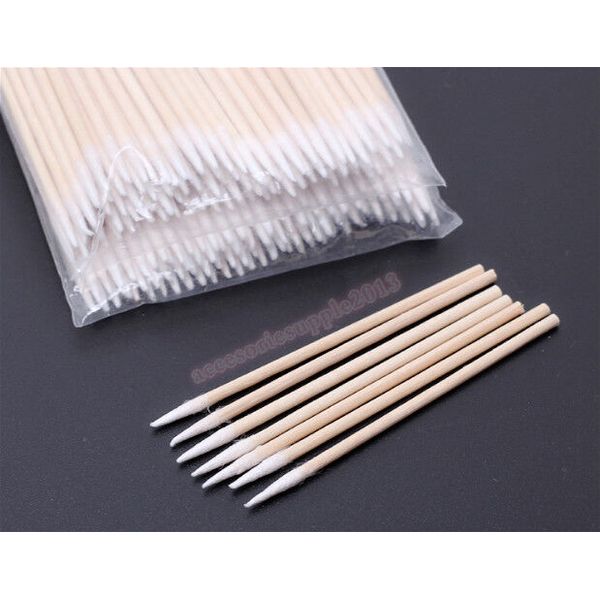 100pcs Microblading Tattoo Supply Cotton Swabs Pointed Q-Tip Makeup Applicator