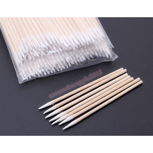 100pcs Microblading Tattoo Supply Cotton Swabs Pointed Q-Tip Makeup Applicator