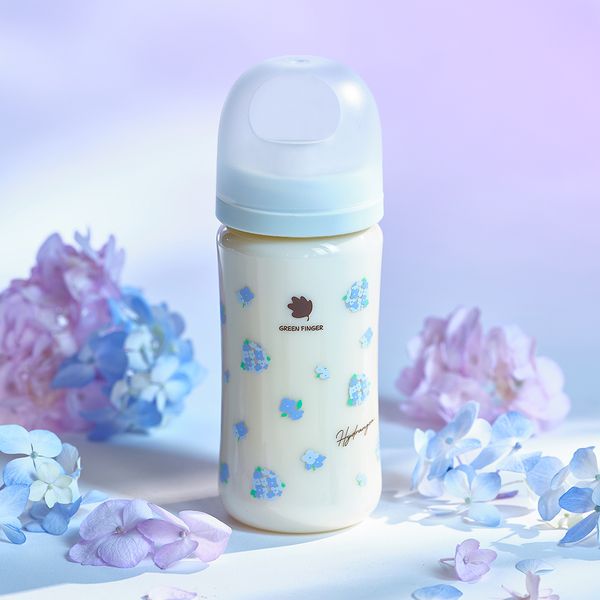 Green Finger Bebegrow PPSU Hydrangea Design Bottle 280ml Twin Pack (Nipple) X 1EA / Newborn Bottle