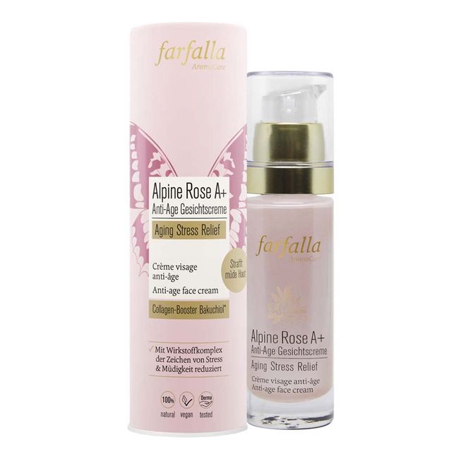 FARFALLA Aging Stress Relief, Alpine Rose A+ Gesichtscreme, 30ml (1er Pack)