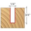 Freud 12-100 Double Flute Straight Router Bit with 1/2" Shank - Parent