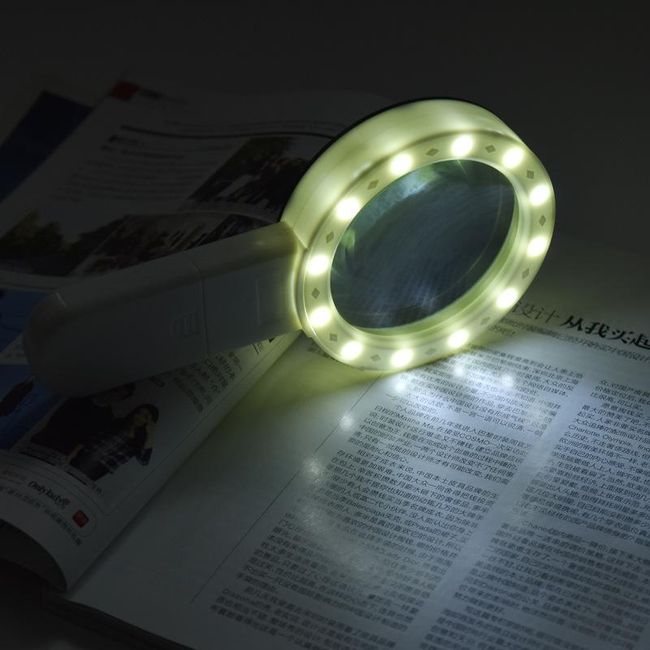 new led 30x magnifying glass handheld