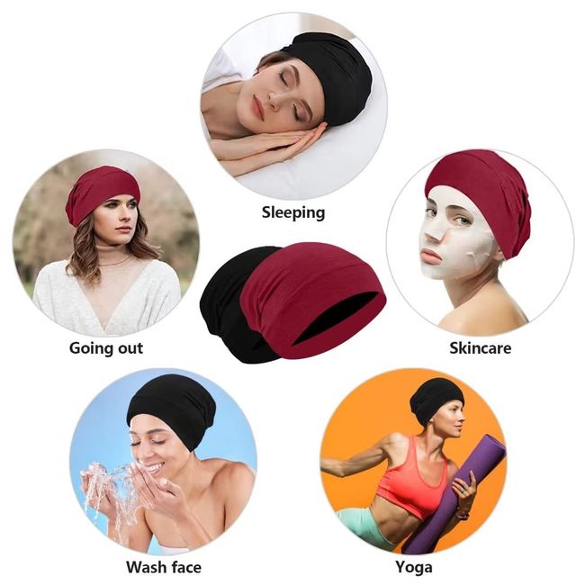  Silk Bonnet for Sleeping Black Women Sleep Cap Satin Bonnet  for Curly Hair for Men Night Head Cover/Wrap Scarf Protect Braids : Beauty  & Personal Care