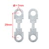 sourcingmap 4pcs 60A Car Flat Fuse Strip Replacement Metal Silver Tone DC 32V