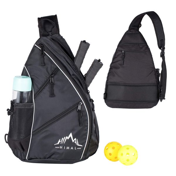 Himal Pickleball Bag- Adjustable Pickleball,Tennis,Racketball Sling Bag - Pickleball Backpack with Water Bottle Holder for Men and Women