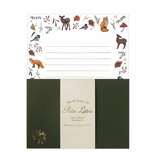 Wrap Letter Set Forest Animals Polite Letter TL067