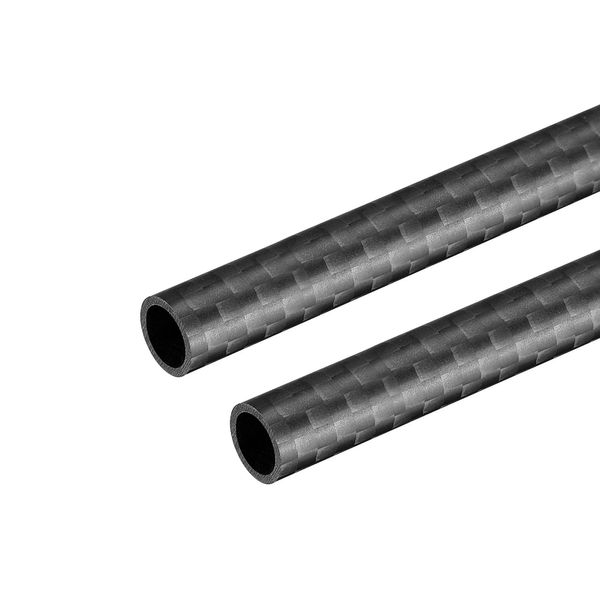 uxcell Carbon Fiber Tube Round Tube 8mm x 6mm x 330mm 3K Roll Wrap Matte Surface for RC Airplane Quadcopter 2pcs