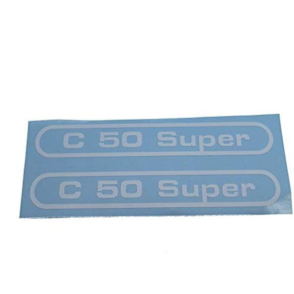 Zündapp C 50 SUPER lettering rear side panelling sticker, spare part sticker cladding lettering decor. For vintage restoration of paint and cladding. Alternative to motorcycle emblem.