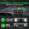 Wireless Switch Panel 4 Gang Led Light Bar Flash Remote Control Relay System Box