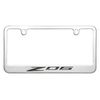 Triple Chrome Plated Solid Brass Corvette C8 Z06 Engraved License Frame.