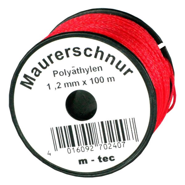 Lot-Maurerschnur 100 m x Ø 1,2 mm Rot