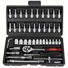 1/4" Ratchet Wrench Combination Socket Tool Set Kit Auto Car Repair Tool 46PCS