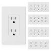 Matte White Decorator Wall Receptacle Outlets, Tamper Resistant 15 Amp Standard 