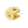 Sourcing Map Brass Glass Clamp, 4Pcs Adjustable Glass Shelf Bracket Support Holder, Gold
