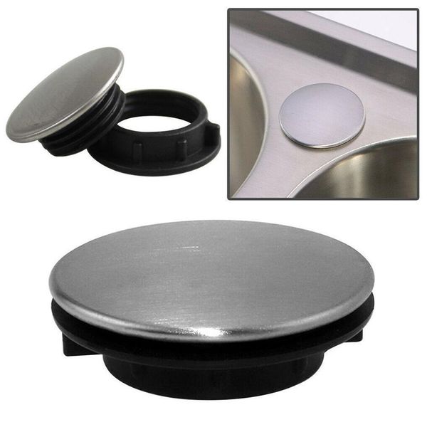 45mm Steel Kitchen Sink Tap Hole Blanking Plug Stopper Basin Covers