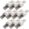 10x RJ45 CAT6a Connectors & Boots –Tool-less Colour Coded Easy Wiring – Ethernet Plugs – Network Data Router Replacement Cable Ends – Quality Strong Construction