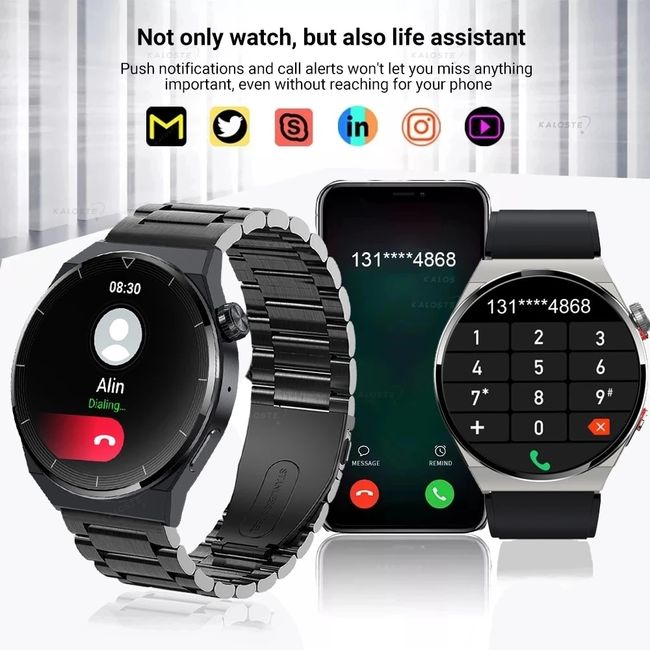 Nfc Smart Watch Men Gt3 Pro Amoled 390*390 Hd Screen Heart Rate Bluetooth  Call Ip68 Waterproof Smartwatch For Huawei Xiaomi Non-apple Smartwatch