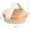 Dry Brushing Body Brush, 2 Pack Round Massage Scrub Brush with Natural Boar Bristles for Exfoliating Dry Skin, Lymphatic Drainage and Cellulite Treatment
