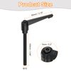 sourcing map M10 x 100mm Adjustable Knobs Handle Male Thread Push Button Ratchet Quick Release Locking Rotating Bolt for Lathe Machinery, Black